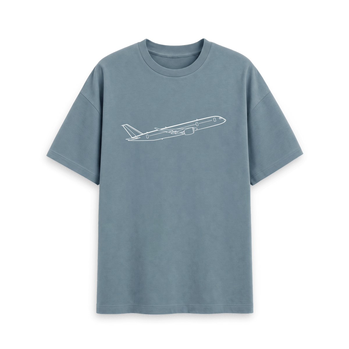 Stone Blue Printed T-shirt Front