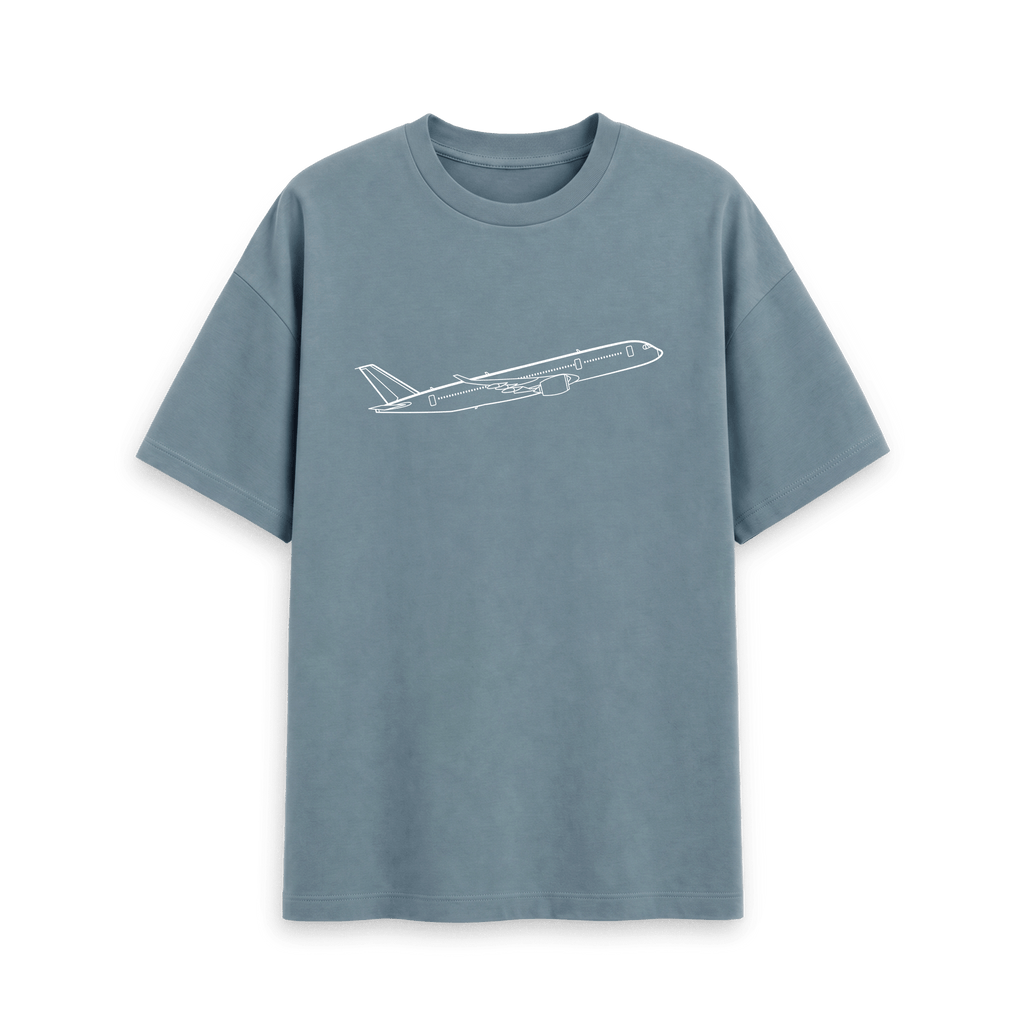 Stone Blue Printed T-shirt Front