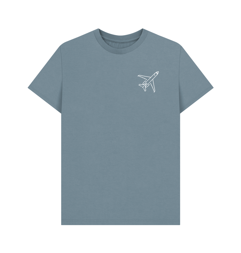 Stone Blue Printed T-shirt Front