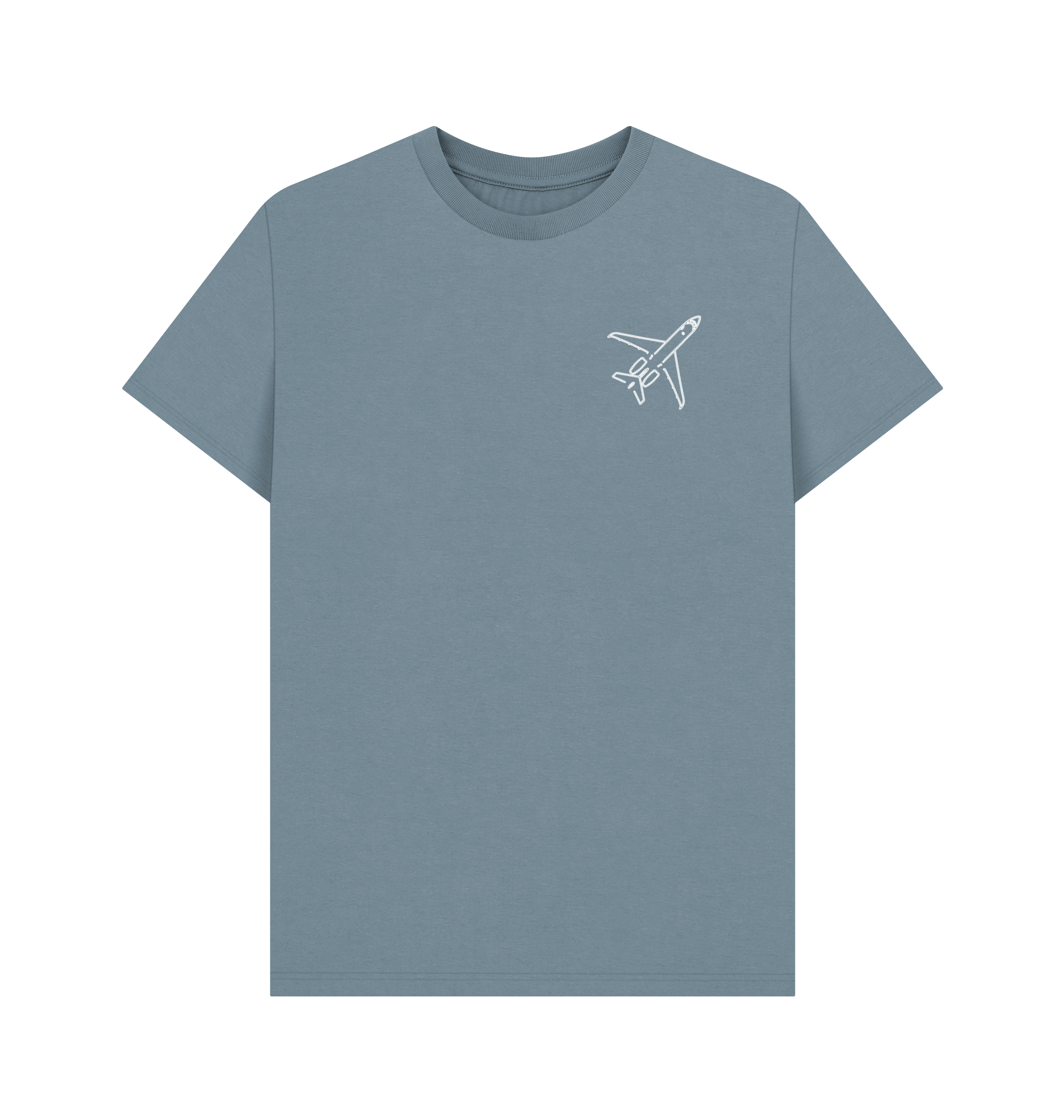 Stone Blue Printed T-shirt Front