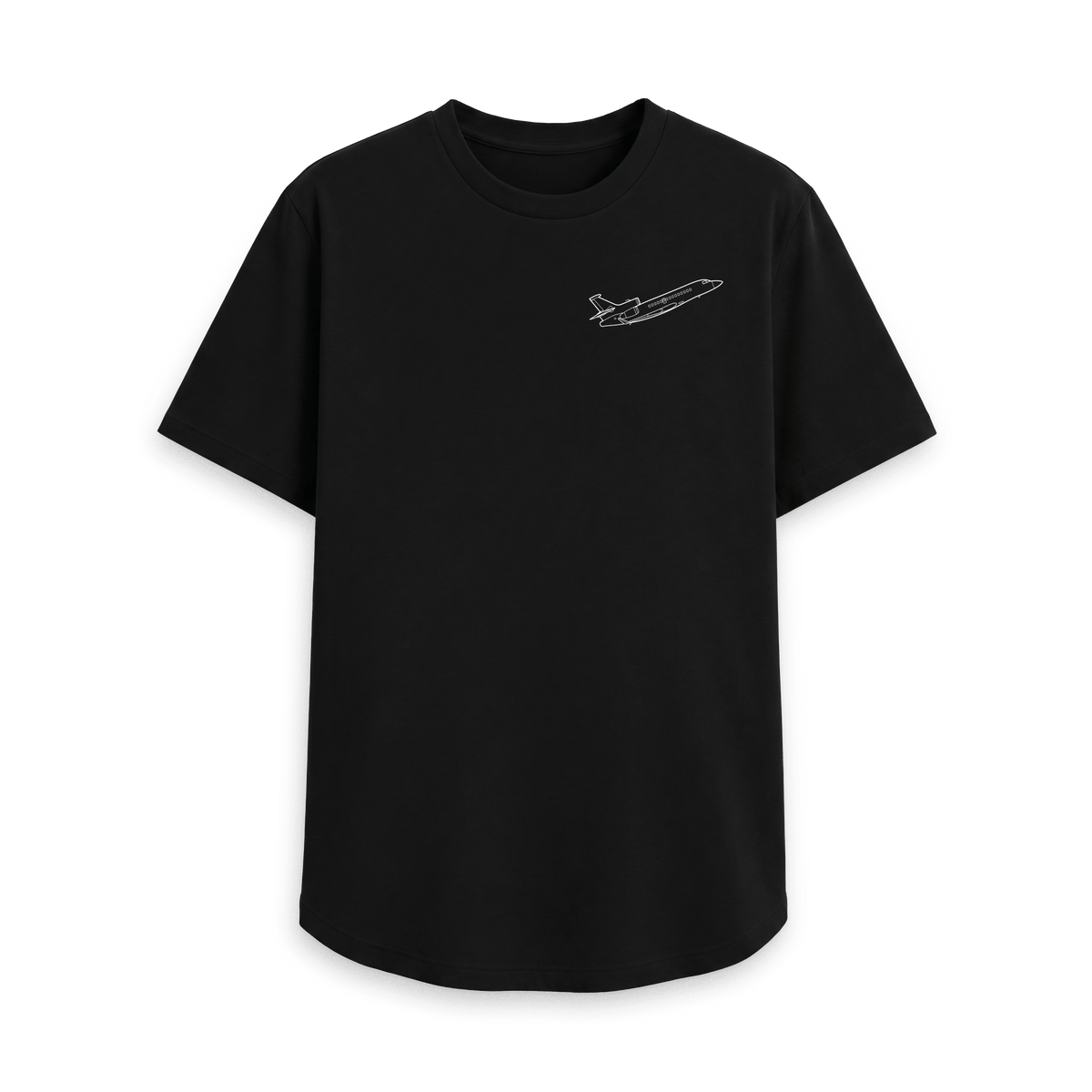 Black Printed T-shirt Front