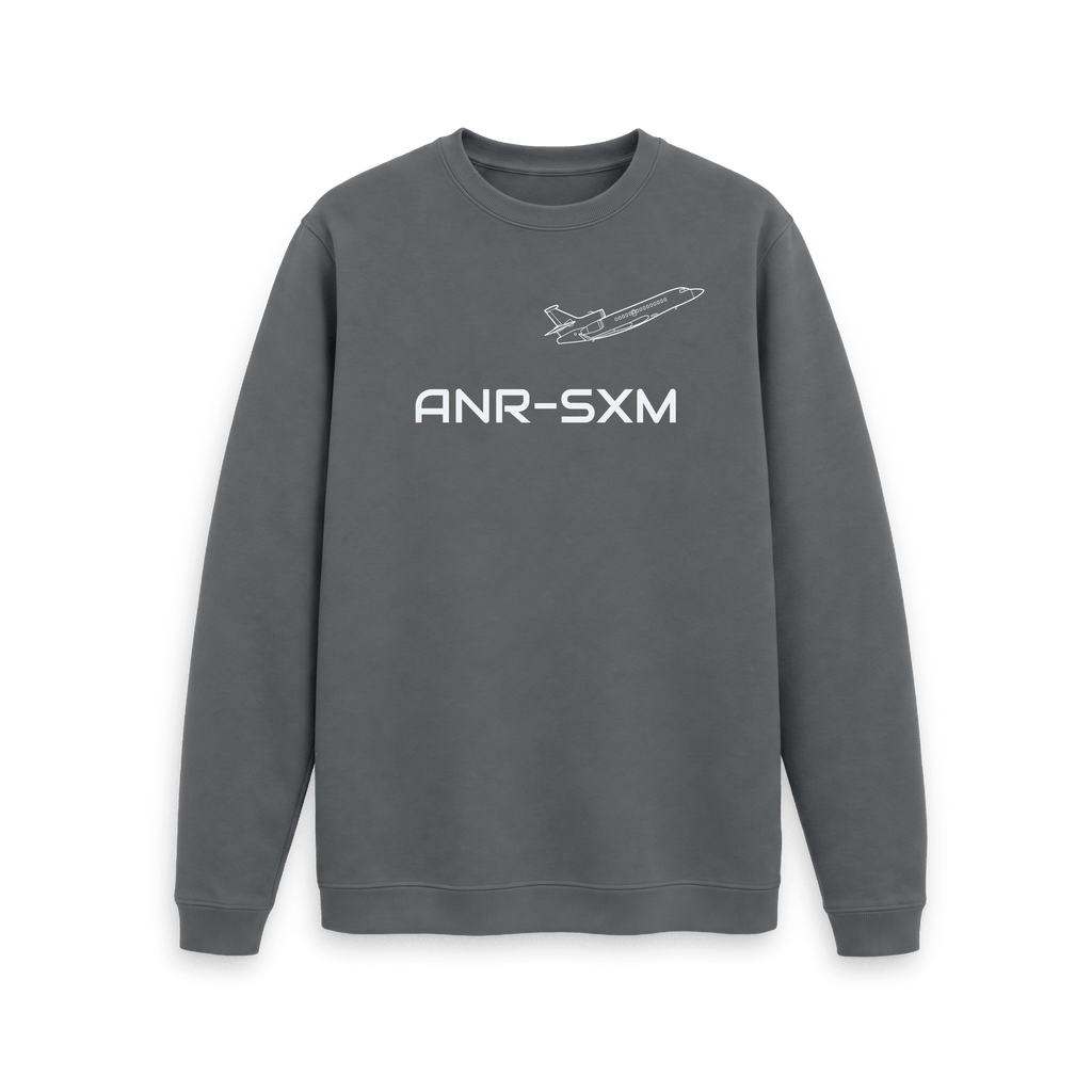 Slate Grey Printed Sweater Front