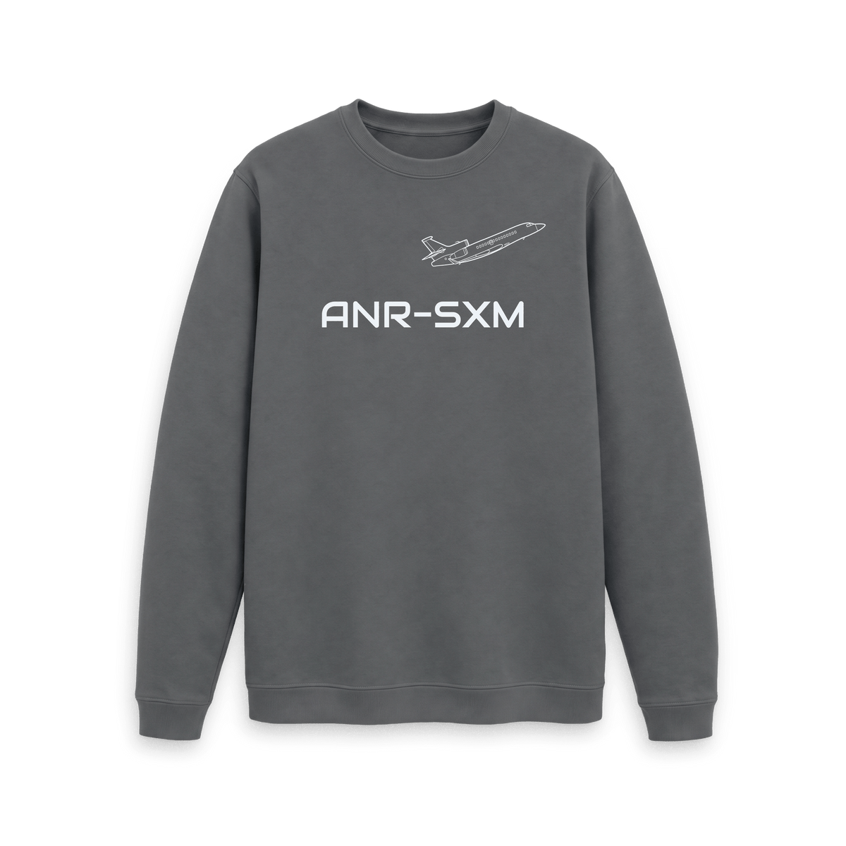 Slate Grey Printed Sweater Front
