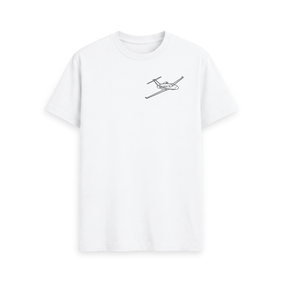 White Printed T-shirt Front