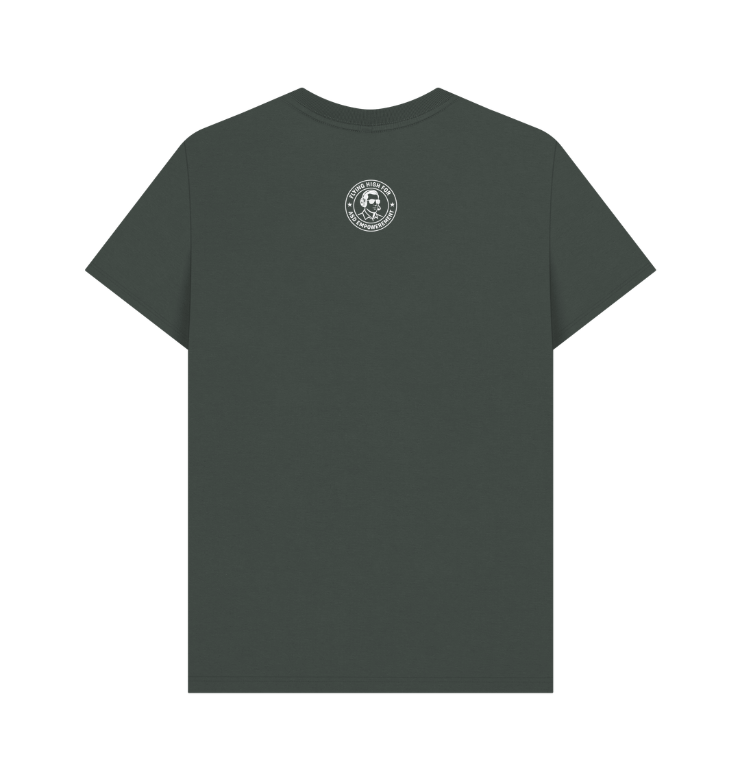 Dark Grey Printed T-shirt Back