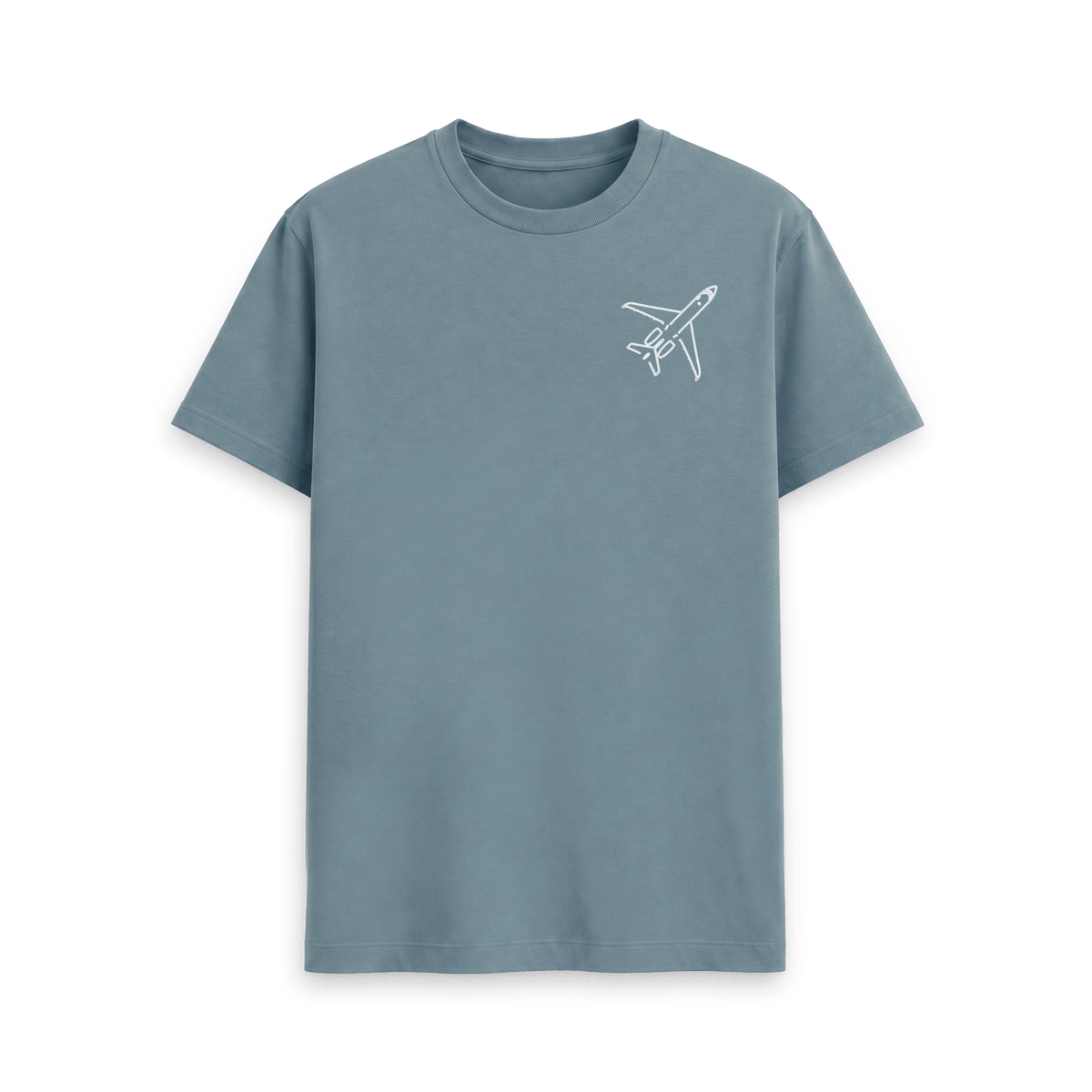 Stone Blue Printed T-shirt Front