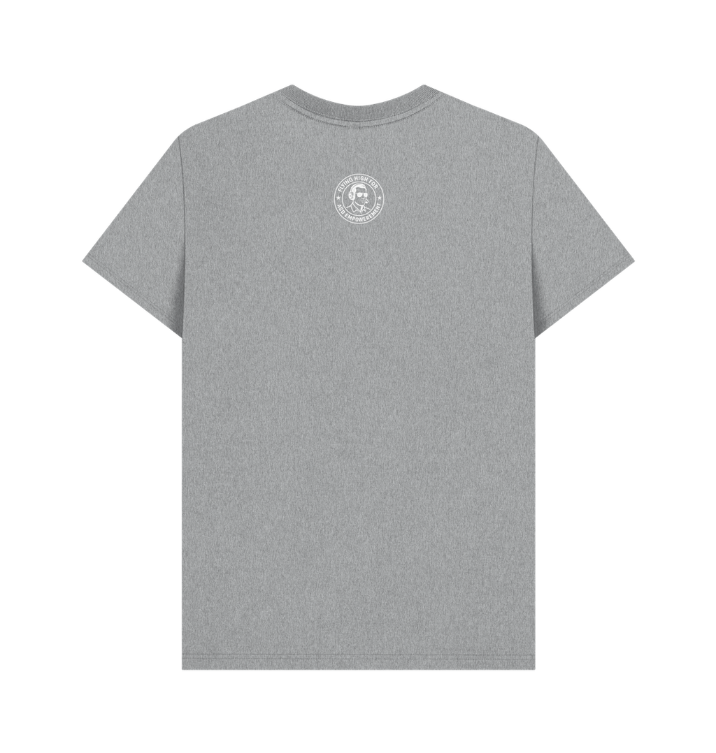 Athletic Grey Printed T-shirt Back
