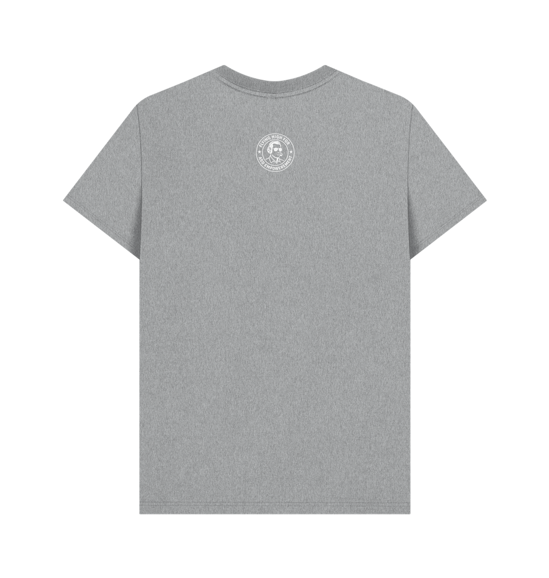 Athletic Grey Printed T-shirt Back