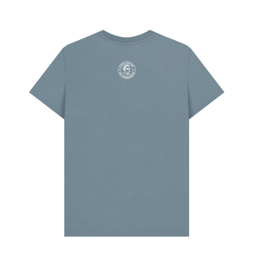Stone Blue Printed T-shirt Back