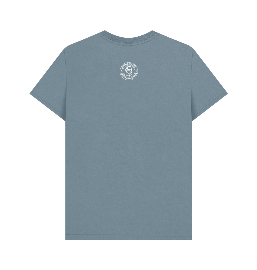 Stone Blue Printed T-shirt Back